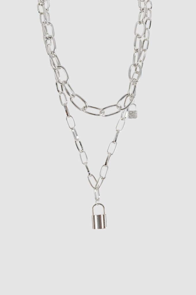 Collar Security Jgo COLLARES NOW Plateado 