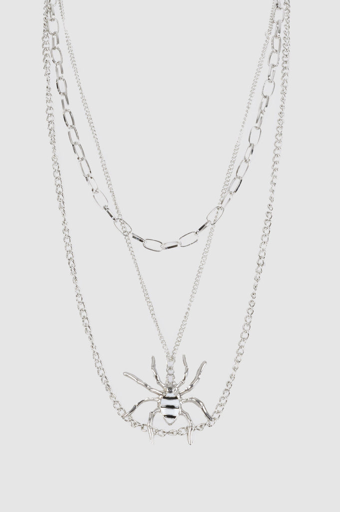 Collar Spider Jgo X3 COLLARES NOW Plateado 