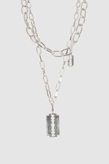 Collar Gillete Jgo X2 COLLARES NOW Plateado 
