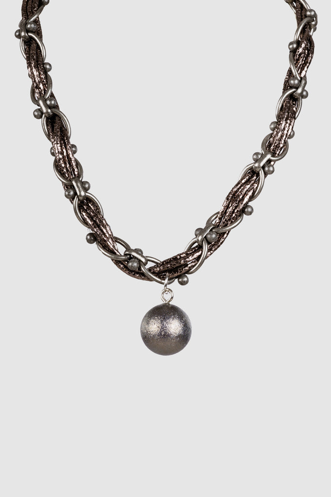 Collar Link And Ball Chains COLLARES NOW Plateado 