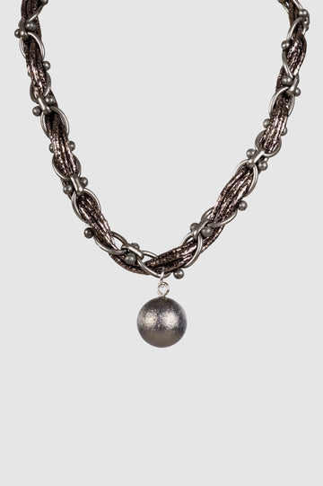Collar Link And Ball Chains COLLARES NOW Plateado 