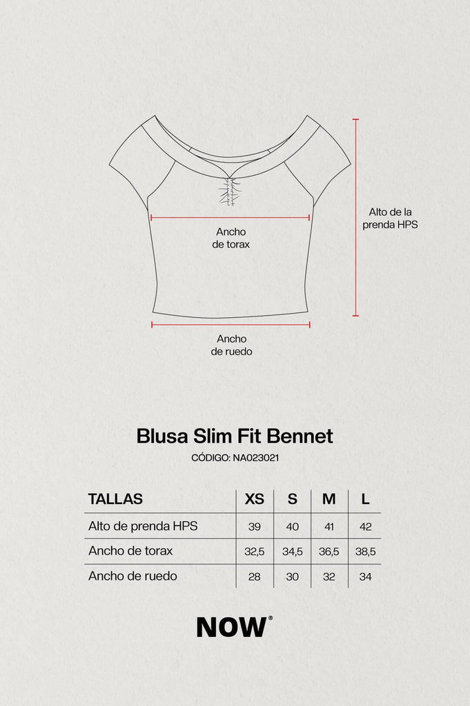 Blusa Slim Fit Bennet BLUSAS NOW 