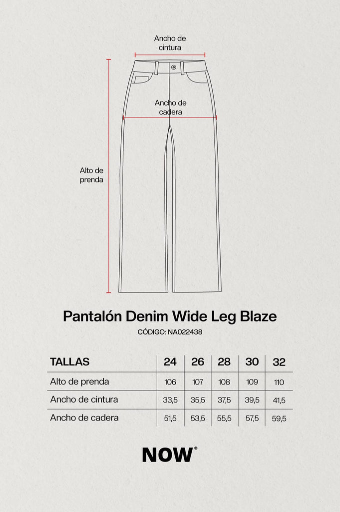 Pantalón Denim Wide Leg Blaze PANTALONES NOW 