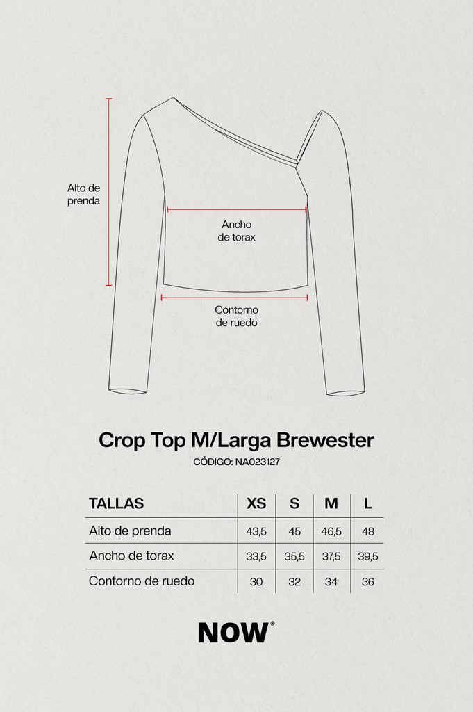 Crop Top M/Larga Brewester CROPTOPS NOW 