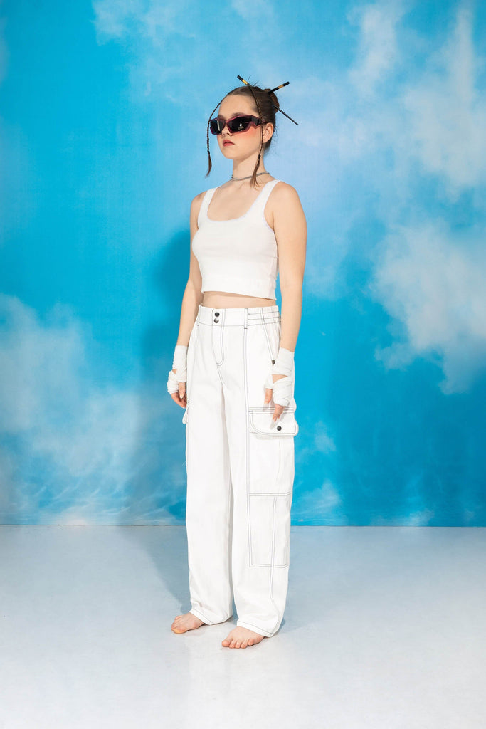 Pantalón Recto Fit Roxburg PANTALONES NOW Blanco XS 