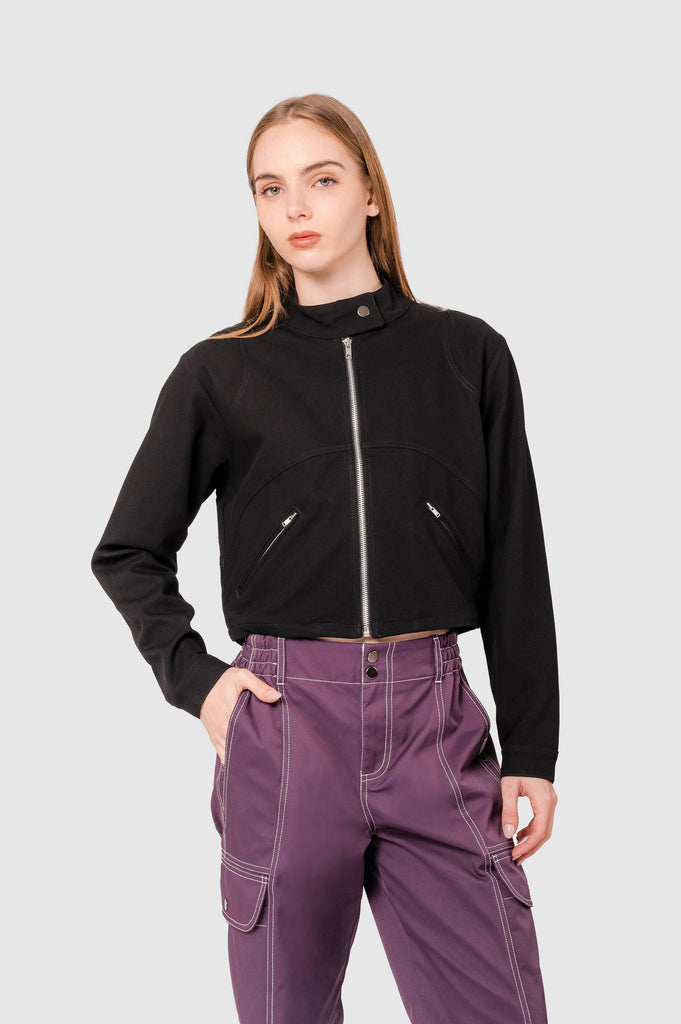 Casaca Crop Fit Meloni CASACAS NOW Negro XS 