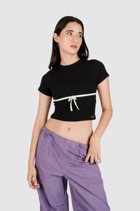 Polo Crop Goa POLOS NOW Negro X Small 