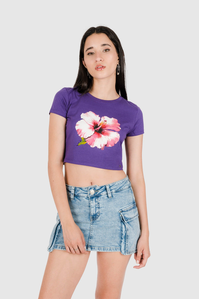 Polo Crop Universe POLOS NOW Morado XS 
