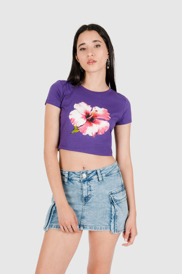 Polo Crop Universe POLOS NOW Morado XS 
