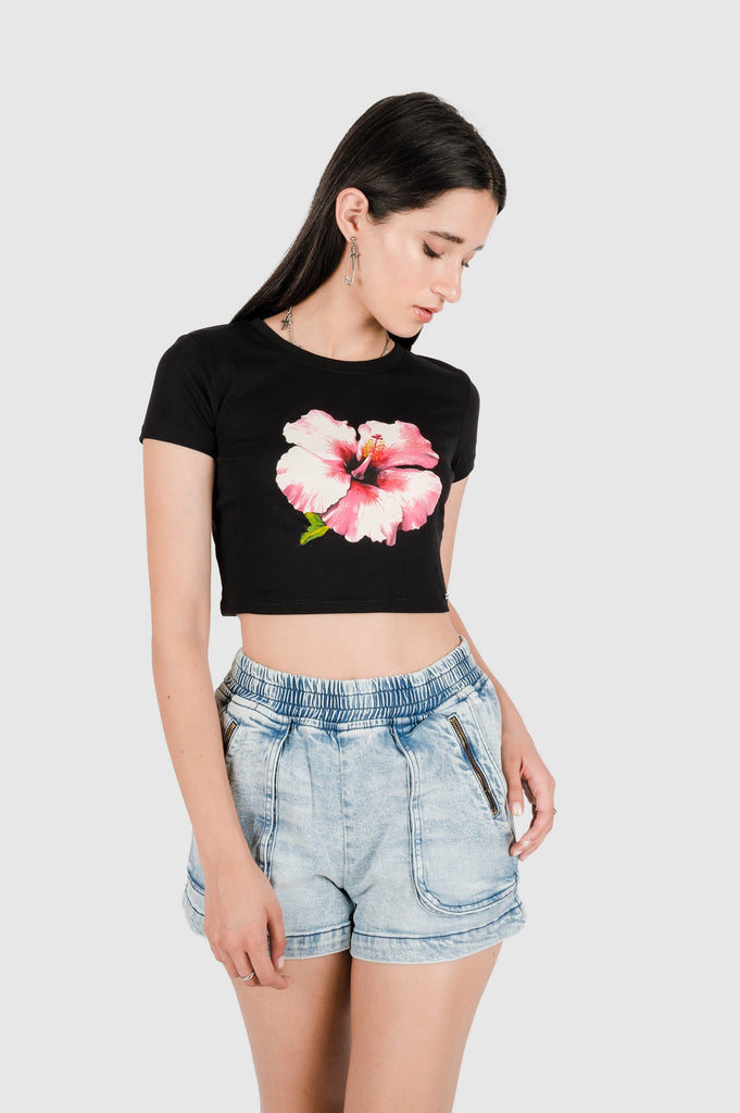 Polo Crop Universe POLOS NOW Negro XS 