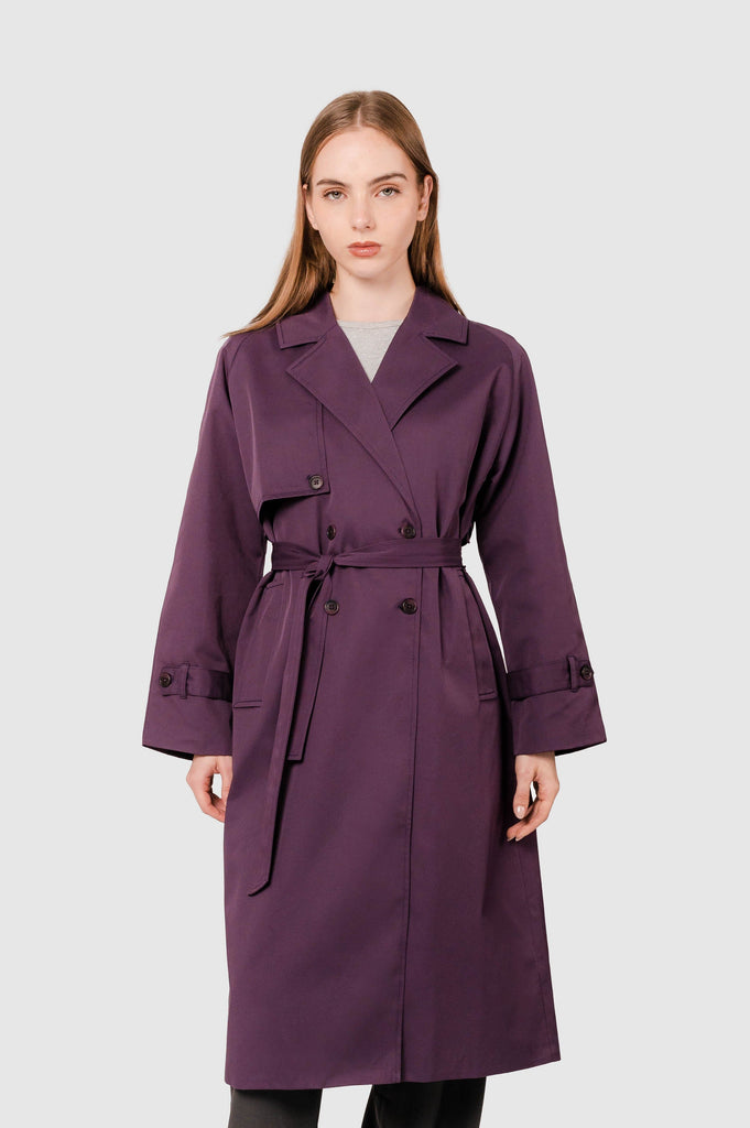 Gabardina Over Fit Florek ABRIGOS NOW Morado XS 