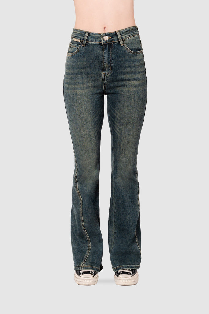 Pantalón Denim Flare Rebbel PANTALONES NOW Azul XS 