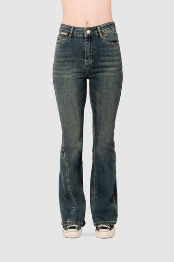 Pantalón Denim Flare Rebbel PANTALONES NOW Azul XS 