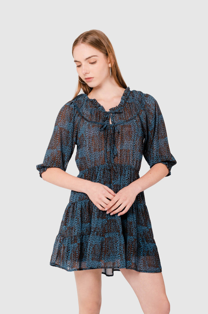 Mini Vestido Pierce VESTIDOS NOW Azul XS 