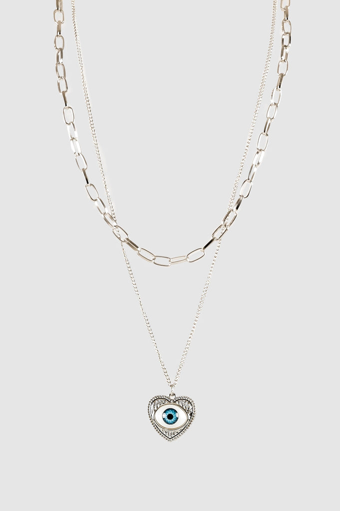 Collar Eye Chain COLLARES NOW Plateado 