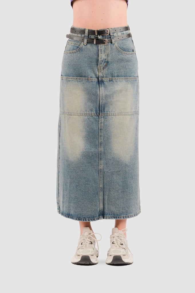 Maxi Falda Denim Crey FALDAS NOW Azul Claro XS 