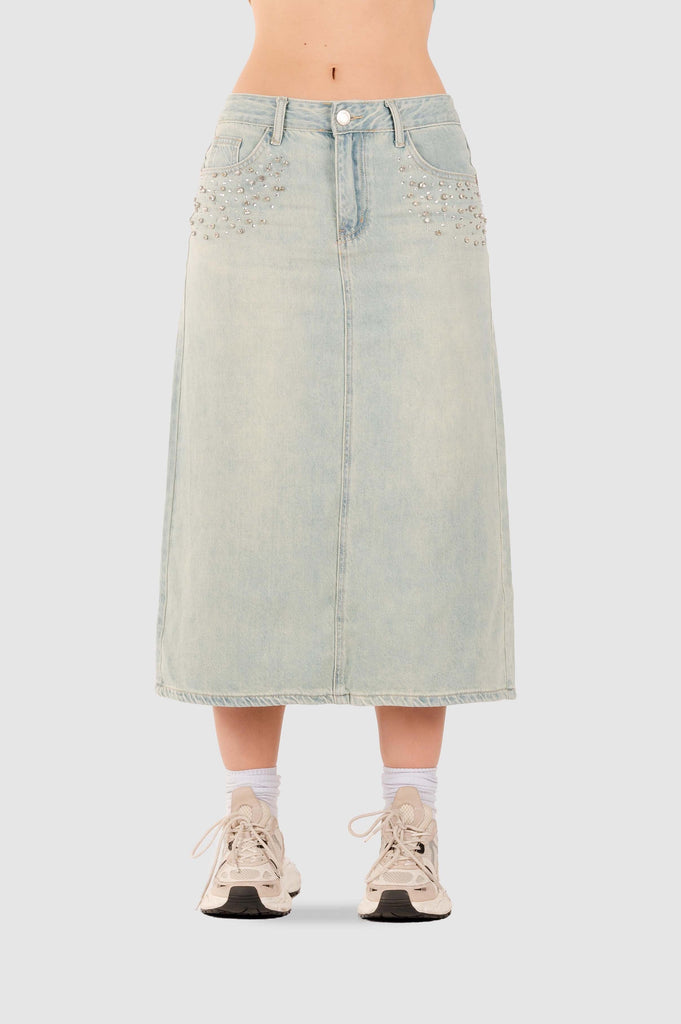 Maxi Falda Diesel Denim FALDAS NOW Celeste S 