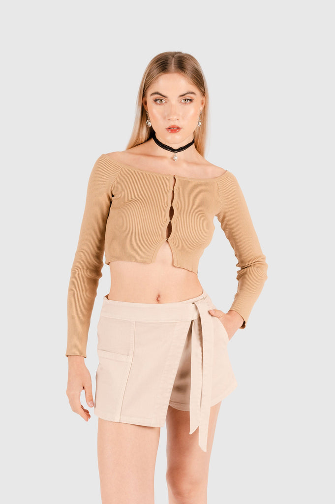 Crop Slim Fit Napoles CHOMPAS NOW Marron Claro XS 
