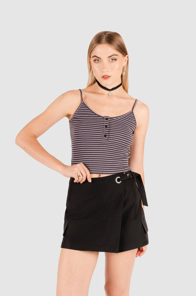 Crop Slim Fit Tag CROPTOPS NOW Azul XS 