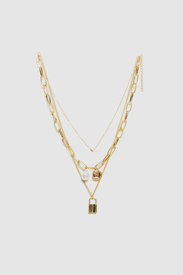 Collar X3 Security Pearl COLLARES NOW Dorado 