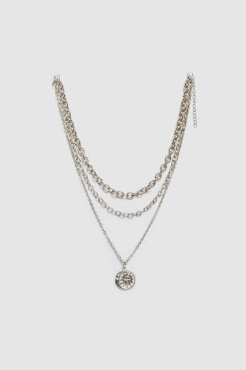 Collar X3 Sunset COLLARES NOW Plateado 