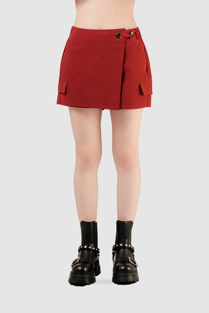 Falda Short Moom Fit Logan FALDAS NOW Rojo XS 