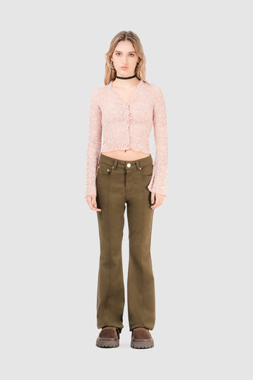 Pantalón Flare Fit Erice PANTALONES NOW Marron Claro 24 
