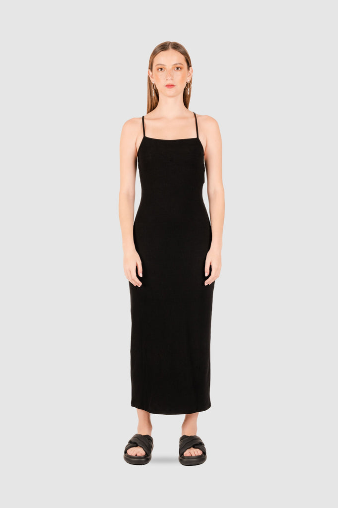 Maxi Vestido Sarak VESTIDOS NOW Negro XS 