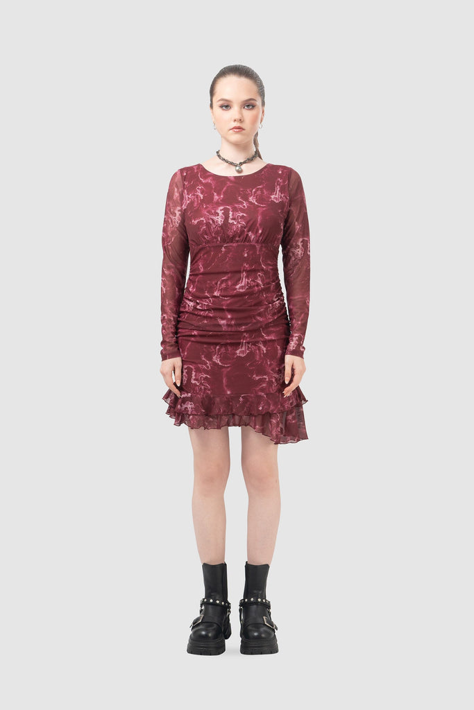 Mini Vestido Slim VESTIDOS NOW Vino XS 