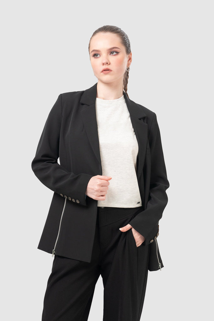 Blazer Regular Fit Cotten BLAZERS NOW Negro XS 