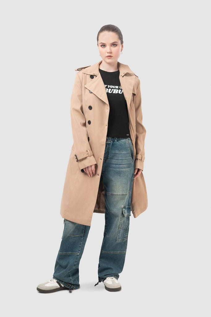 Gabardina Kenen ABRIGOS NOW Beige XS 