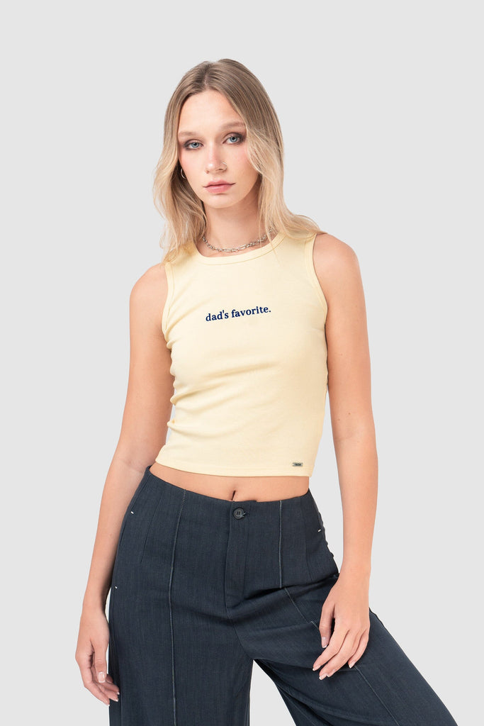 Tank Slim Fit Bring CROPTOPS NOW Amarillo Claro XS 