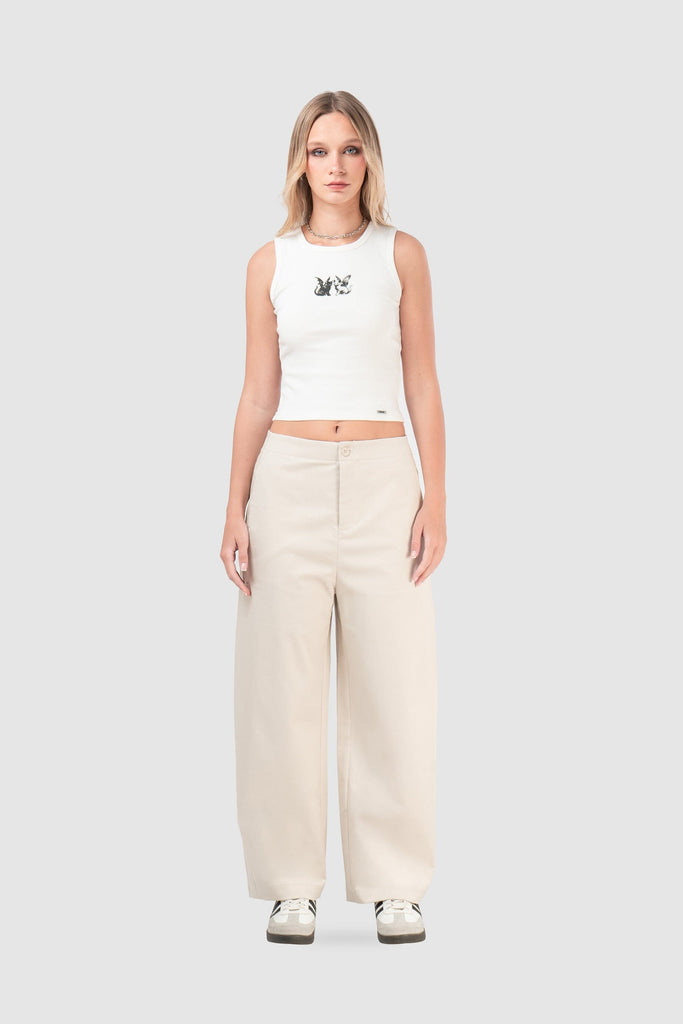 Tank Slim Fit Dunne CROPTOPS NOW 