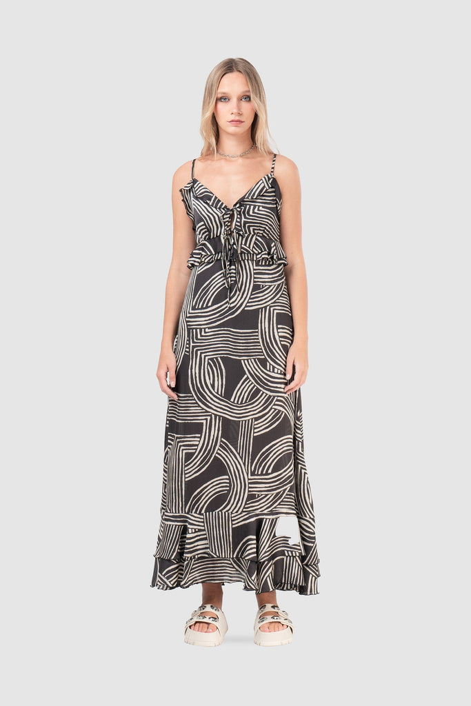 Maxi Vestido Lombardy VESTIDOS NOW Negro XS 