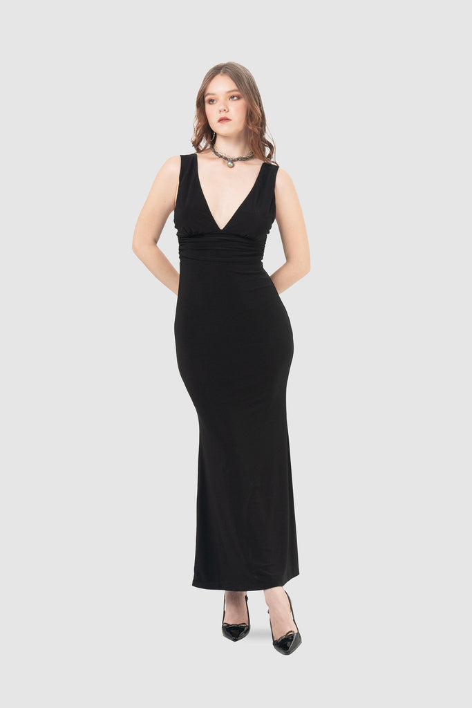 Maxi Vestido Lucien VESTIDOS NOW Negro XS 