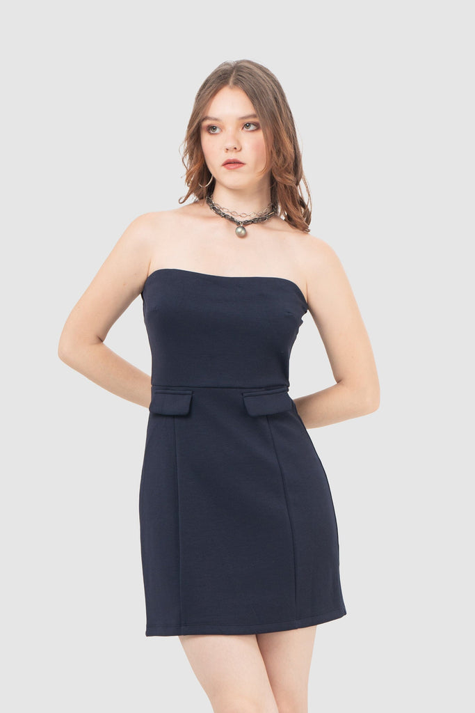 Mini Vestido Gregg VESTIDOS NOW Azul Oscuro XS 