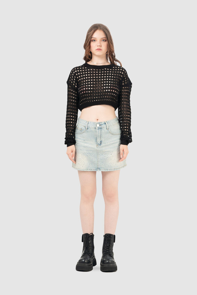 Chompa Croptop Maverick CHOMPAS NOW Negro S 