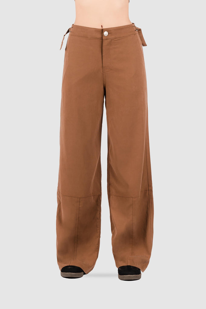 Pantalón Wide Leg Mesima PANTALONES NOW Marrón S 