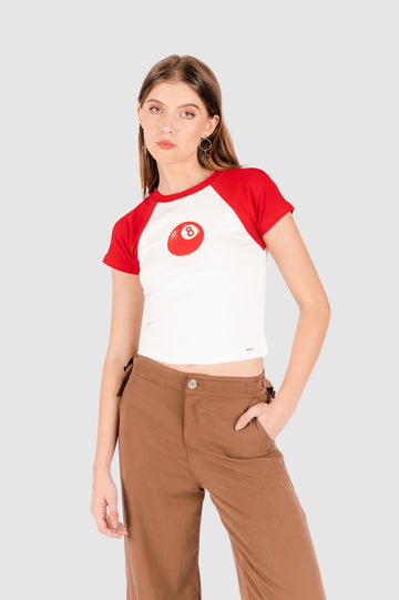 Polo Crop Slim Fit Elaine POLOS NOW Rojo XS 