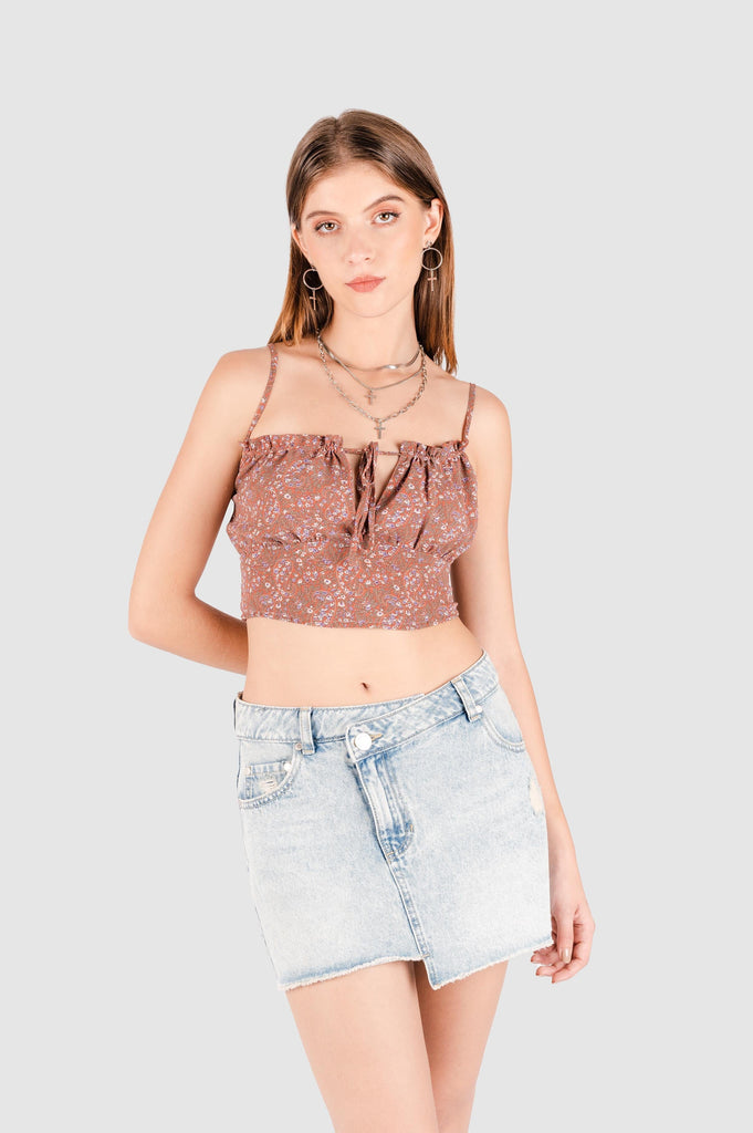 Blusa Crop Collins BLUSAS NOW Rojo claro S 
