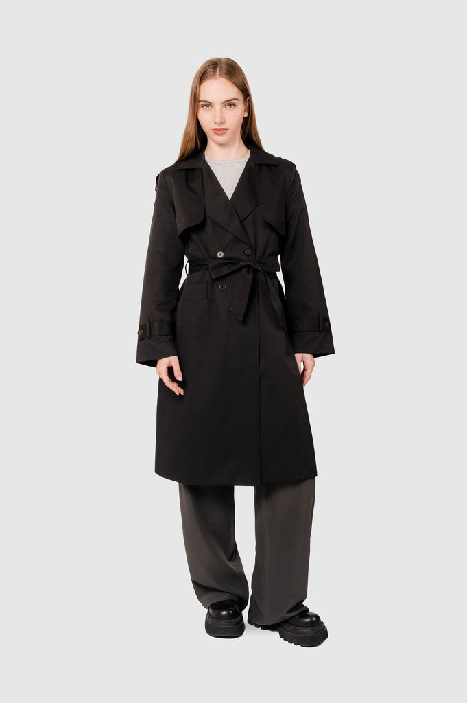 Gabardina Over Fit Dival ABRIGOS NOW Negro XS 