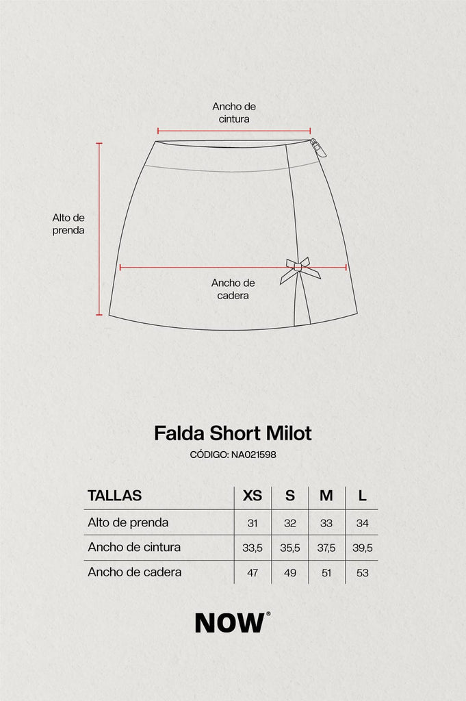 Falda Short Milot FALDAS NOW 