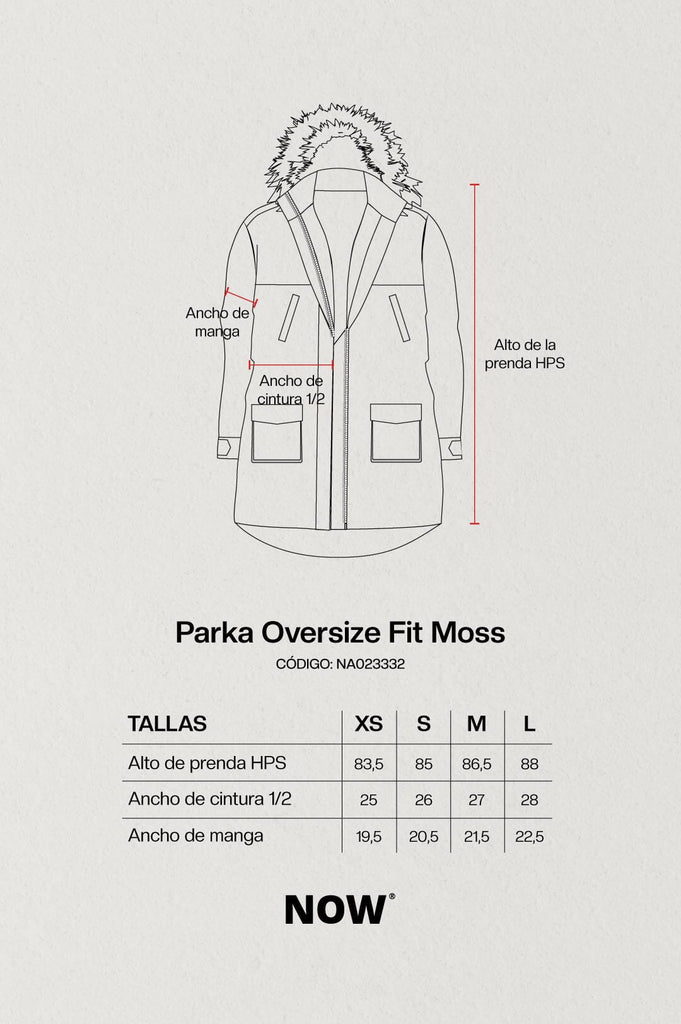 Parka Oversize Fit Moss ABRIGOS NOW 