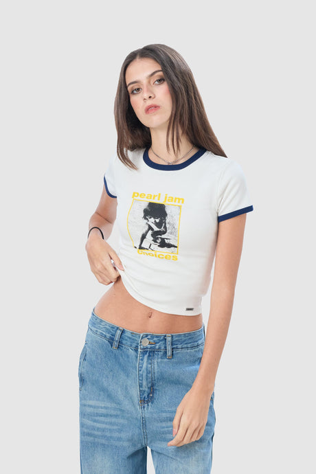 Polo Baby Tee Lut POLOS NOW Blanco M 