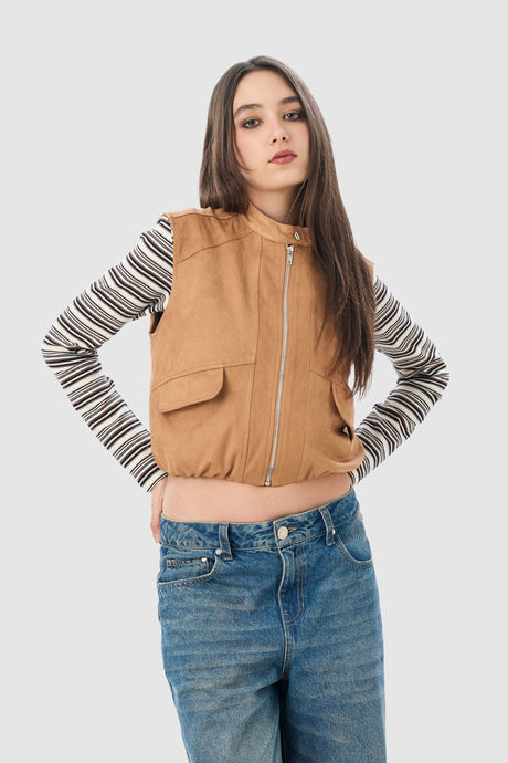 Chaleco Regular Fit Akranes POLOS NOW Camel XS 