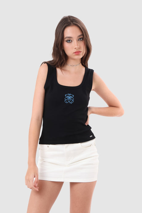 Tank Slim Fit Zair CROPTOPS NOW Negro S 