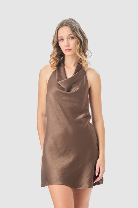 Mini Vestido Kawy VESTIDOS NOW Marrón Small 
