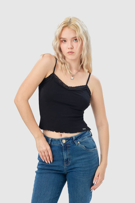 Tank Slim Fit Krefeld CROPTOPS NOW Negro X Small 
