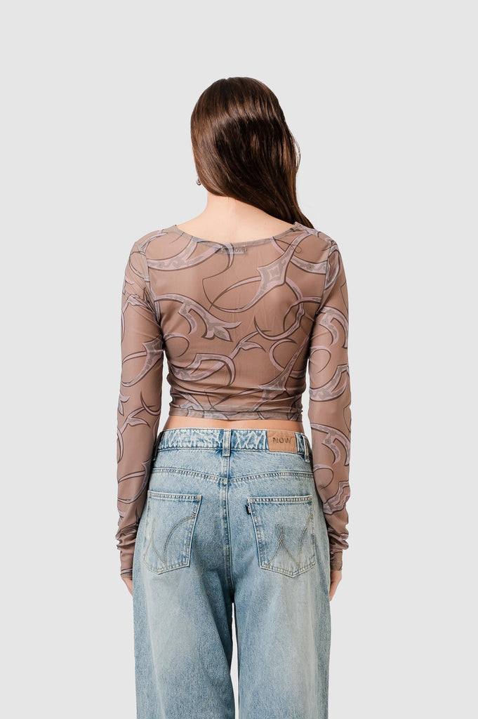 Top Broklyn M/Larga Mesh CROPTOPS NOW 