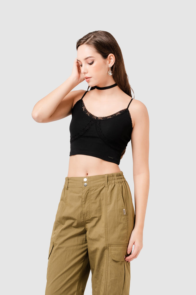 Crop Fit Ellie CROPTOPS NOW Negro XS 